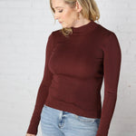 Zaire Mockneck Longsleeve Sweater - Wine