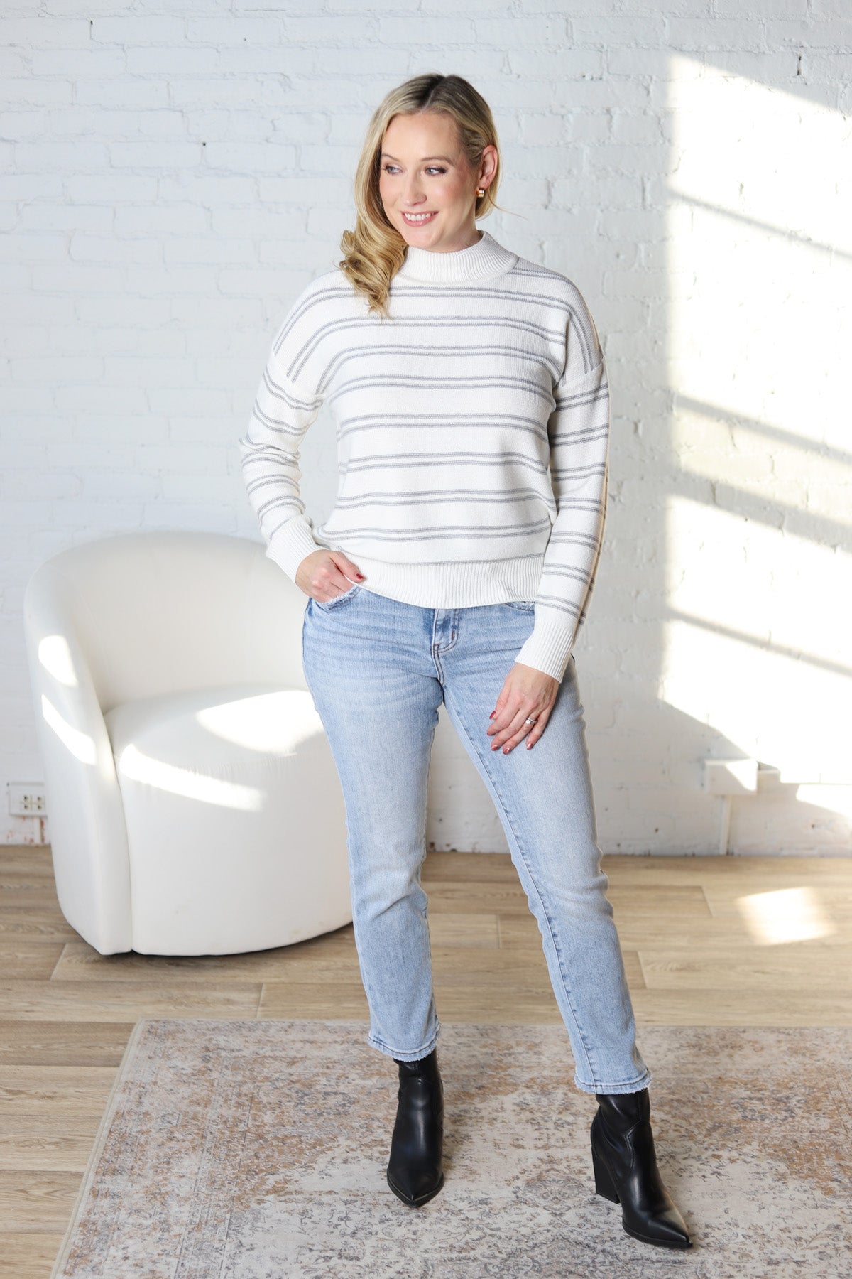 Zaria Double Stripe Sweater