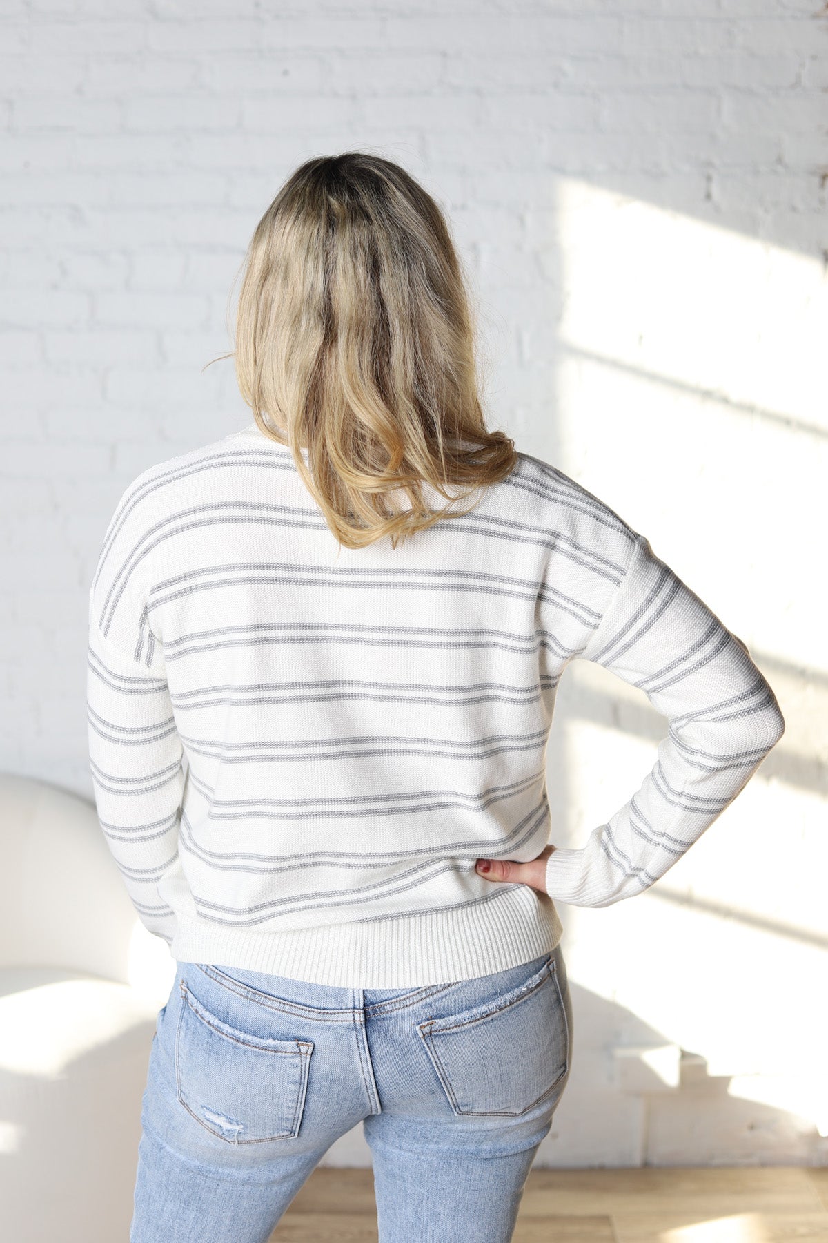 Zaria Double Stripe Sweater