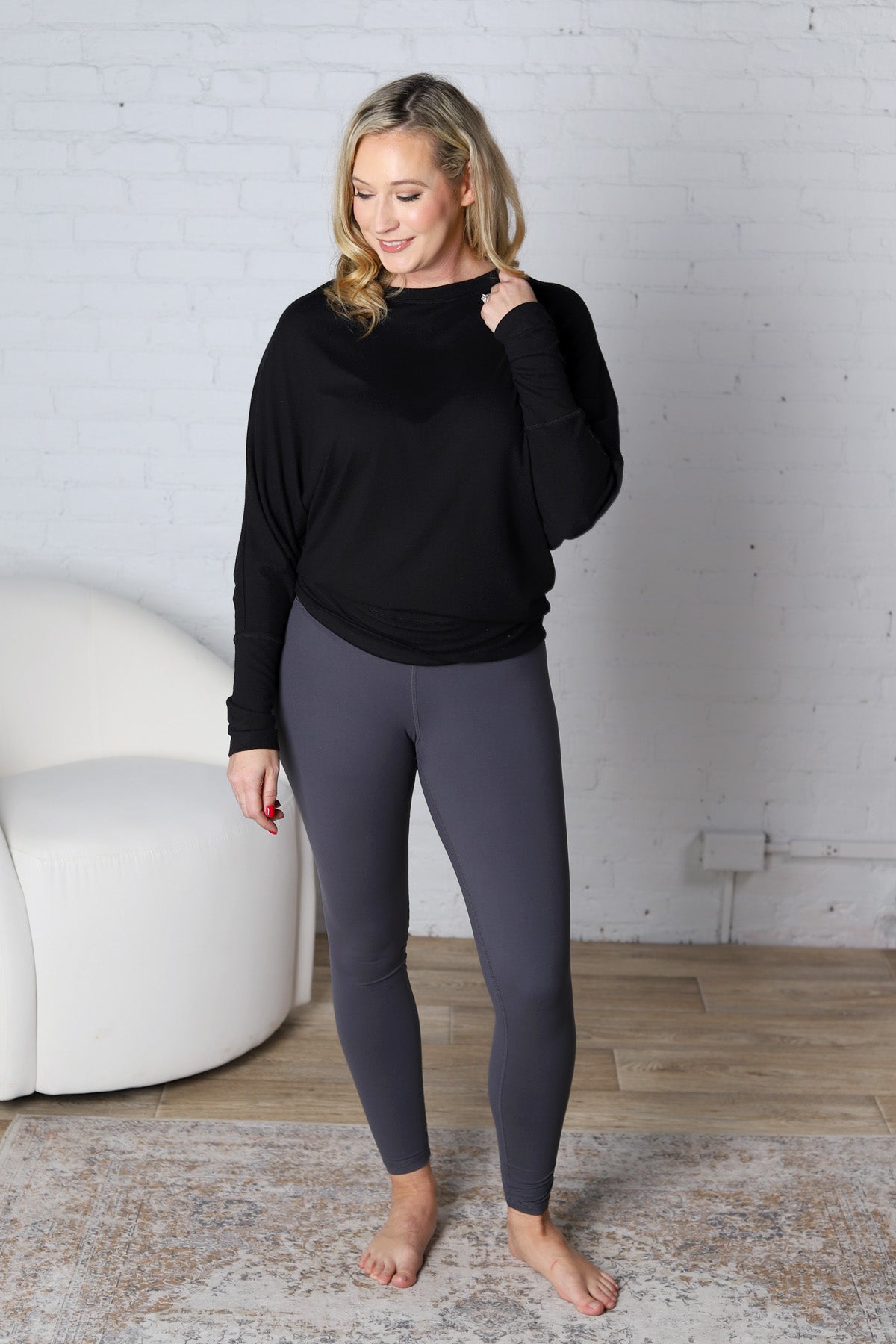 Zayla Butter Soft Seamless Leggings - Charcoal