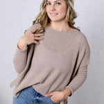 Zaylie Long Sleeve Lightweight Top - Oatmeal