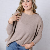 Zaylie Long Sleeve Lightweight Top - Oatmeal