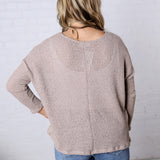 Zaylie Long Sleeve Lightweight Top - Oatmeal