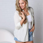 Zoey Stripe Collared Button Down Shirt - Lt Olive