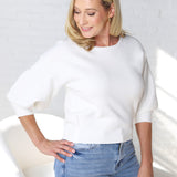 Zuri Puff Sleeve Sweater Top