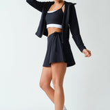 Lydia Venice Zip-Up Hooded Jacket - Black