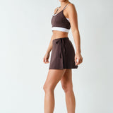 Becca Venice Double Strap Sports Bra - Coffee Bean