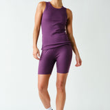 Casia Essential Micro-Ribbed Tank Top - Purple Iris