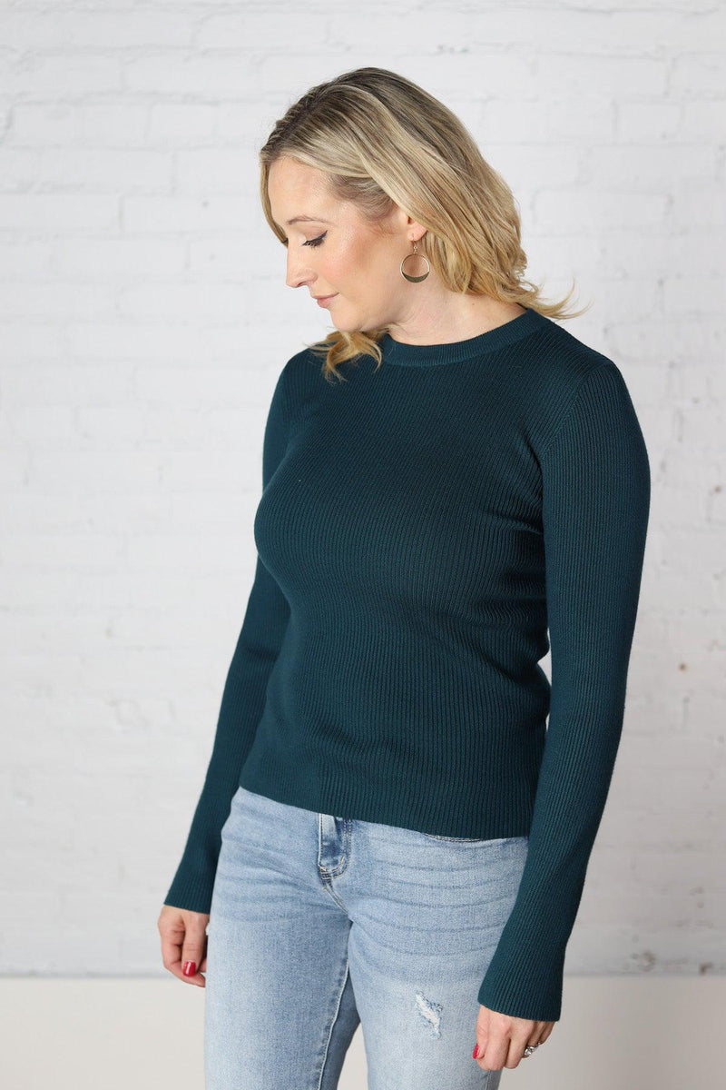the Waverly Crewneck Sweater - Peacock