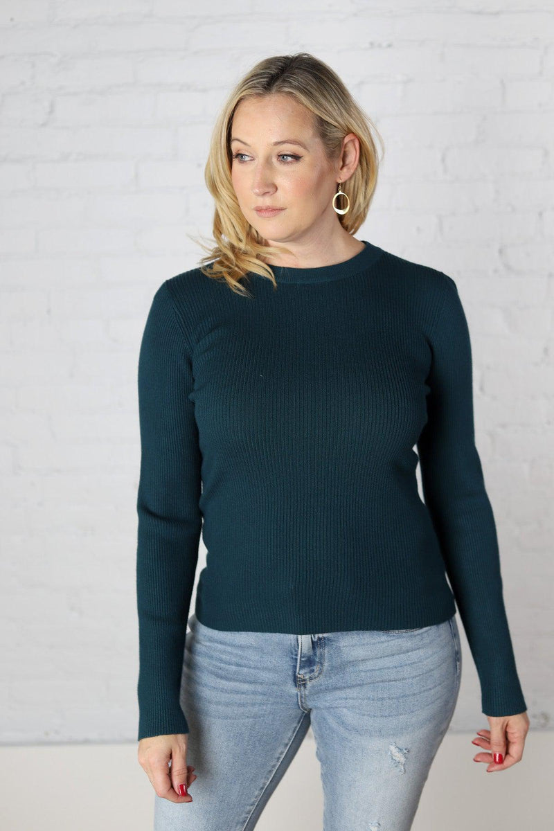 the Waverly Crewneck Sweater - Peacock