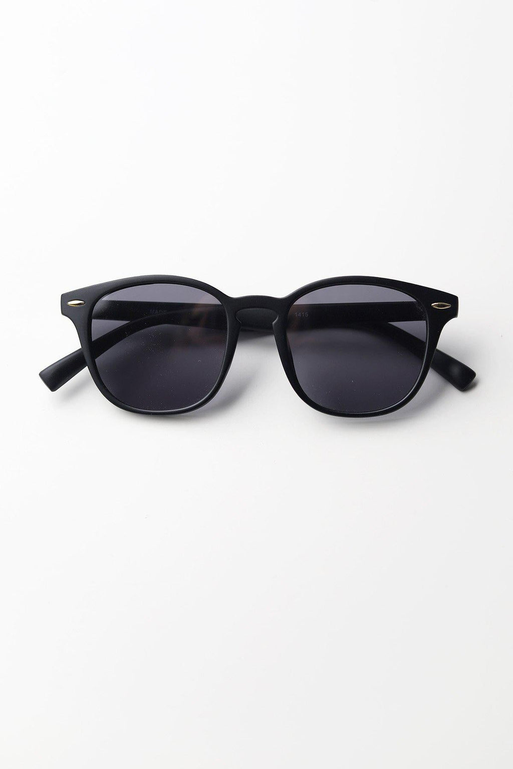 Casey Unisex Sunglasses - Black Frame + Smoke Lens