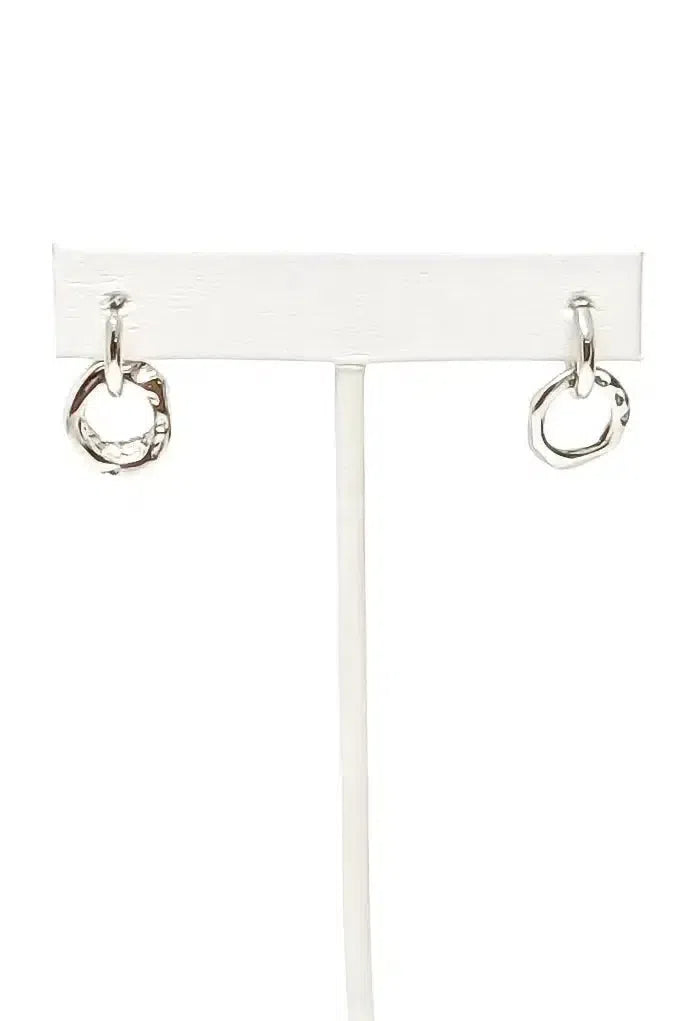 Dora Silver Huggie Earrings