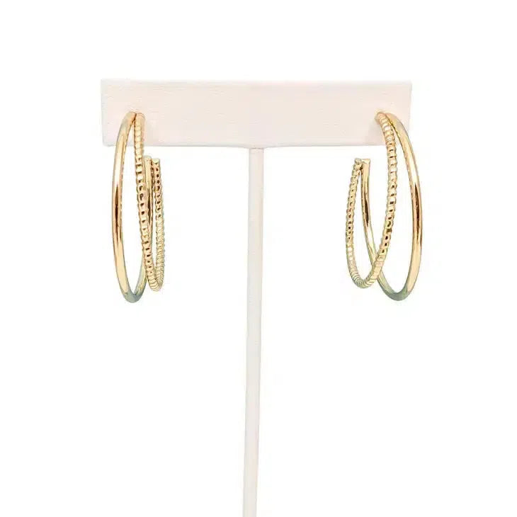 Large Jada Gold Double Hoop Earrings