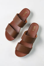 Saige Cognac Platform Sandals