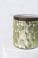 Wooden Lid + Mercury Glass "Sweet Grace" Candle