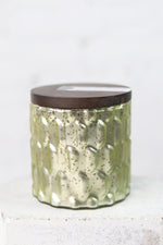 Wooden Lid + Mercury Glass "Sweet Grace" Candle